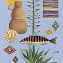 Mi Proyecto del curso: Diseño de estampados contemporáneos: escala, color y composición. Een project van Traditionele illustratie, Ontwerp van accessoires,  Modeontwerp, Printen y Schilderen met gouache van Gisela Talita - 06.05.2022