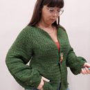 CARDIGAN TOP DOWN VERDE . % sosaanabella tarafından hazırlanan Moda Tasarımı, El, af Sanatları, Kendin Yap, Tığ işi, Ve Tekstil Tasarımı projesi - 05.06.2022