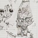 Animal Chaplins. Een project van  Artistieke tekening y Sketchbook van Federico La Rosa - 01.02.2022