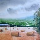 My project for course: Watercolor Landscapes: Experimental Tools and Techniques. Un progetto di Belle arti, Pittura e Pittura ad acquerello di Isabelle Ronge - 09.05.2022