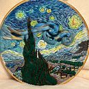 Starry Night, Van Gogh 10 inches,26 cm . Un proyecto de Bordado de Kelly Castelo - 19.02.2022