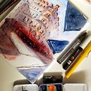 Mi proyecto del curso: Dibujo arquitectónico con acuarela y tinta. Sketching, Drawing, Watercolor Painting, Architectural Illustration, Sketchbook & Ink Illustration project by Williams Aguilera - 05.12.2022