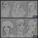 My project for course: the 100 heads challenge by Ahmed Aldoori. Un progetto di Bozzetti, Disegno, Disegno di ritratti, Disegno artistico e Sketchbook di Luis Correia - 08.05.2022