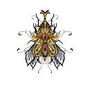 Mon projet du cours : Conception de tatouage aux effets dorés sur Procreate . Un progetto di Illustrazione tradizionale, Illustrazione digitale e Design di tatuaggi di Manon JACQUEMIN - 16.05.2022