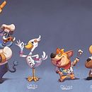 The chefs lineup!. Traditional illustration, Animation, Character Design, Video Games, and Game Design project by Michel Verdu - 05.16.2022