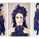 Flower Crown & Gown -Nocturne. Design de moda, e Bordado projeto de Crystal Gaye - 13.07.2021