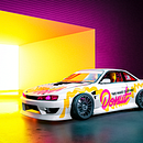 Donut Media Formula D Livery - Nissan S14. Un proyecto de Diseño, 3D y Consultoría creativa de Davide Virdis - 18.05.2022