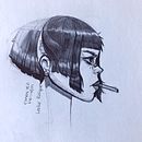 Práctica dibujo a boli. Traditional illustration, Sketching, and Drawing project by Almudena de Noriega Buendía - 05.18.2022