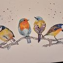 Mi proyecto del curso: Acuarela artística para ilustración de aves. Un progetto di Pittura ad acquerello di Teresa - 19.05.2022