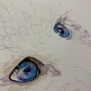 Olhos - estudo curso Sarah Strokes. Watercolor Painting project by Cristina Caggiano C - 05.17.2022