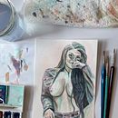 My project for course: Artistic Portrait with Watercolors. Un proyecto de Bellas Artes, Pintura, Pintura a la acuarela y Dibujo de Retrato de Beth Larkin - 23.05.2022