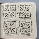 My project for course: Sketchbooking with Handmade Stamps . Ilustrație tradițională, Design de model, Tipărire, Caiet de schițe și Gravură de angelafernihough - 05.24.2022