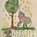 Mon projet du cours : Création d’aquarelles délicates pour l’illustration narrative. Projekt z dziedziny Trad, c, jna ilustracja, Malowanie akwarelą i Ilustracje dla dzieci użytkownika Francine Calestagne - 25.05.2022