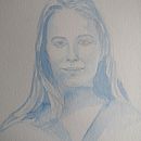 Mein Kursprojekt: Artistische Aquarellporträts. Artes plásticas, Pintura, Pintura em aquarela, e Desenho de retrato projeto de birgit_waboe - 25.05.2022