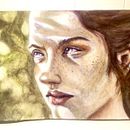 Il mio progetto del corso: Ritratto artistico ad acquerello. Un proyecto de Bellas Artes, Pintura, Pintura a la acuarela y Dibujo de Retrato de silviabigne - 26.05.2022