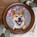 Lishi - Hand embroidered Shiba Inu portrait . Embroider, Fine Arts, Arts, Crafts, and Sewing project by Michelle Staub ⋆ StitchingSabbatical - 12.31.2021