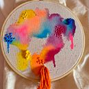 Meu projeto do curso: Técnicas básicas de bordado e aquarela. Un progetto di Pittura, Pittura ad acquerello, Ricamo e Textile Design di tarcsakitti - 28.05.2022