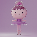 Meet Sugar Plum, a sweet Kawaii ballerina . Ilustração tradicional, Design de personagens, Ilustração digital, Modelagem 3D, e Mangá projeto de Rossana B Queiroz - 29.05.2022