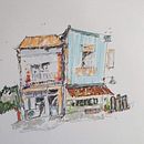 Mon projet balbutiant, tout est inspiré d'Albert  ;-). Drawing, Architectural Illustration, Sketchbook, Sketching & Ink Illustration project by veroniquep - 05.30.2022