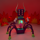 Monstruo o Robodemonio?. 3D, Character Design, 3D Modeling, and 3D Character Design project by Sergio Amaral Franco - 05.30.2022