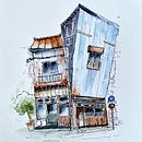 My project for course: Expressive Architectural Sketching with Colored Markers . Schițe, Desen, Ilustrație arhitecturală, Caiet de schițe & Ilustrație cu cerneală de francoise_djokovic - 05.31.2022