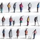 Human figures sketches. Architecture project by Baian Shahin - 06.01.2022