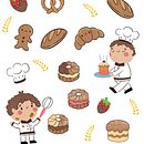pastry chef sticker sheet. Ilustração tradicional, Design de personagens, e Mangá projeto de grisfigueroaa - 03.06.2022