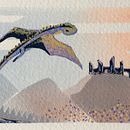 My project for course: Narrative Landscape Illustration with Stencils and Acrylics. Un proyecto de Ilustración tradicional, Pintura, Pintura acrílica y Narrativa de Dom Ban - 06.06.2022