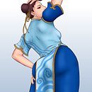 Chun-Li . Ilustração tradicional e Ilustração digital projeto de Ernesto Cifuentes - 06.06.2022