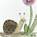 snail and flower. Projekt z dziedziny Trad, c i jna ilustracja użytkownika John Earickson - 01.05.2022