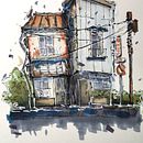 Mi proyecto del curso: Dibujo arquitectónico expresivo con marcadores de colores. Esboçado, Desenho, Ilustração arquitetônica, Sketchbook e Ilustração com tinta projeto de Armando Palomares - 06.06.2022