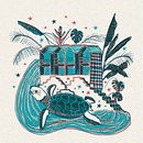 Mazunte-Monte Uzulu Ein Projekt aus dem Bereich Traditionelle Illustration, Digitale Illustration, Digitale Zeichnung und Gravieren von Arturo Ramirez - 08.06.2022