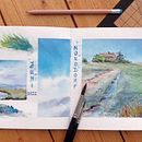 Mein Kursprojekt: Aquarellreiseheft    Insel Amrum im Juni 2022. Un proyecto de Ilustración tradicional, Pintura a la acuarela, Ilustración arquitectónica y Sketchbook de wiebke_99 - 08.06.2022