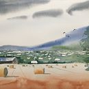 Mon projet du cours : Paysages à l'aquarelle : techniques et outils expérimentaux . Arte plastice, Pictura și Pictură în acuarelă de caroguizou - 06.08.2022