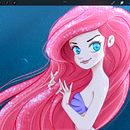 Mi proyecto del curso: Fan Art de Ariel. Traditional illustration, Digital Illustration, and Digital Drawing project by Erne Guevara - 06.08.2022