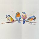Mi proyecto del curso: Acuarela artística para ilustración de aves. Un progetto di Illustrazione tradizionale e Pittura ad acquerello di Nadia Tanasescu - 06.06.2022