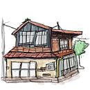 Meu projeto do curso: Desenho arquitetônico expressivo com marcadores coloridos. Un proyecto de Bocetado, Dibujo, Ilustración arquitectónica, Sketchbook e Ilustración digital de awdreygois - 09.06.2022