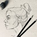 Mein Kursprojekt: Skizzenbuch für Porträts: Erkunde das menschliche Gesicht. Un proyecto de Bocetado, Dibujo, Dibujo de Retrato, Dibujo artístico y Sketchbook de Claudia - 12.06.2022