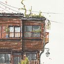 My project for course: Expressive Architectural Sketching with Colored Markers. Un progetto di Bozzetti, Disegno, Illustrazione architettonica, Sketchbook e Illustrazione con inchiostro di Siny - 13.06.2022