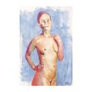 Mijn project van de cursus: Menselijke figuren schilderen met aquarel. Traditional illustration, Fine Arts, Painting, Watercolor Painting, Realistic Drawing, and Figure Drawing project by Elwira van Pijkeren - 08.01.2021
