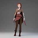 My project for course: Low Poly Character Modeling for Video Games. Projekt z dziedziny 3D,  Modelowanie 3D, Gr, komputerowe, Projektowanie postaci 3D, Projektowanie gier komputerow i ch użytkownika Alex Akhatov - 10.06.2022