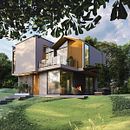 Casa Bosques del Paraíso . Arhitectură, Arhitectura digitală, ArchVIZ și modelare 3D de Gabriela Maciel - 06.14.2022