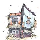 Mein Kursprojekt: Expressive Architekturskizzen mit Markern. Un projet de Esquisse , Dessin, Illustration architecturale, Carnet de croquis et Illustration à l'encre de braun_thomas - 17.06.2022