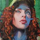 Redhead /Torsten Wolber, Contemporary Oil Poirtrature. Projekt z dziedziny  Sztuki piękne i Malarstwo olejowe użytkownika A. Ceren Paltarzhyckaja - 13.06.2021