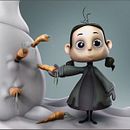 Fanart of the Creepy girl from Klaus. 3D project by Daniela Rosas Olavide - 05.01.2022