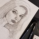 Il mio progetto del corso: Ritratto su blocco da disegno: esplora il volto umano Ein Projekt aus dem Bereich Skizzenentwurf, Zeichnung, Porträtzeichnung, Artistische Zeichnung und Sketchbook von Giulia Cicchinelli - 17.06.2022