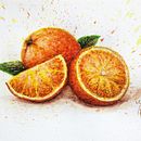 Splashing Oranges. Een project van Traditionele illustratie, Schilderij,  Schetsen, Aquarelschilderen y Naturalistische illustratie van miro_pobox - 19.06.2022