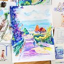Mon projet du cours : Paysages : approche par le carnet de dessin et la couleur. Sketching, Creativit, Pencil Drawing, Drawing, and Sketchbook project by Noémie Bazille - 06.20.2022