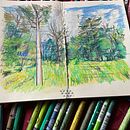 Mein Kursprojekt: Landschaften in Pastell zeichnen: Spiele mit Licht Ein Projekt aus dem Bereich Traditionelle Illustration, Bildende Künste, Bleistiftzeichnung, Zeichnung und Artistische Zeichnung von Andrea Gunkler - 21.06.2022