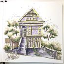 My project for course: Expressive Architectural Sketching with Colored Markers. Sketching, Drawing, Architectural Illustration, Sketchbook & Ink Illustration project by Patricia - 06.20.2022